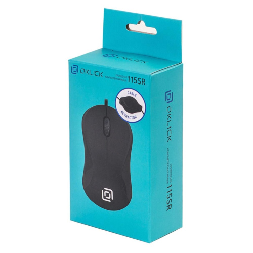 492888 Мышь Oklick 115SR черный оптическая 1000dpi USB для ноутбука 3but (492888) фото 3