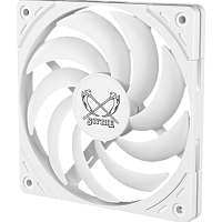WT1215FD20W-P Кулер для корпуса/ Case Cooler Scythe Wonder Tornado 120 Slim White (120x120x15mm, 4-pin PWM, 34.31CFM, 26.36dBA, 2000RPM, White)