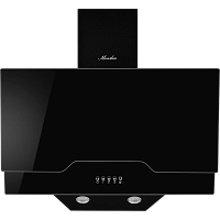 LAVAL60Noir Наклонная вытяжка MONSHER/ Настенная наклонная вытяжка, ширина 60 см, отвод/рециркуляция, 900 м3/час, электронноесенсорное управление, 3 скорости, светодиодное освещение 2*1 Вт, металлические жироулавливающие фильтры, угольный фильтр KM 102 (о