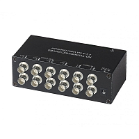 CD408HD Распределитель/ SC&T Распределитель видеосигнала HDCVI/HDTVI/AHD/CVBS, 4 входа - 8 выходов, DC 12В. БП в комплекте