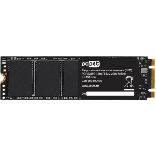 PCPS256G1 Твердотельный накопитель PC Pet SATA-III 256GB PCPS256G1 M.2 2280 OEM [PCPS256G1]