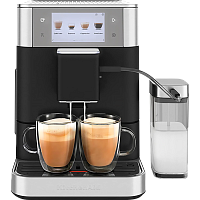 5KES8558EBK Автоматическая эспрессо-машина KitchenAid, 2.2 л, одновременное приготовление двух чашек, 3 уровня крепости кофе, автоматическая очистка, автоматическая декальцинация, цветной дисплей, сенсорное управление, 40 рецептов, цвет чугун