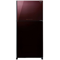 SJXG60PGRD Холодильник Sharp/ Холодильник. 187x86.5x74 см. 422 + 178 л, No Frost. A++ темно-бордовый, стекло