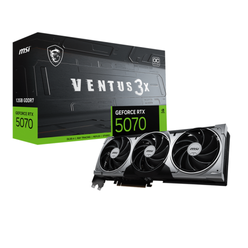 GeForceRTX507012GVENTUS3XOC Видеокарта/ GeForce RTX 5070 12G VENTUS 3X OC