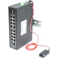 SW-81602/ILS(Port90W600W) Коммутатор/ OSNOVO Промышленный L2+ HiPoE гигабитный коммутатор с функцией мониторинга температуры/ влажности/ напряжения, 2*10/100/1000Base-T с PoE до 90W, 14 *10/100/1000Base-T* с PoE до 30W, 2*SFP ports 1000Base-X, БП опционал