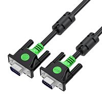 GCR-51861 GCR Кабель PROF SVGA 10.0m чёрный, медь, позолоченные контакты, ферритовые кольца, OD8.0mm, 15M / 15M, 28/28 AWG, двойной экран