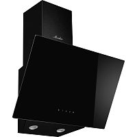 NOVA60Noir Наклонная вытяжка MONSHER/ Настенная наклонная вытяжка, ширина 60 см, отвод/рециркуляция, 900 м3/час, электронное сенсорное управление, 3 скорости, светодиодное освещение 2*1 Вт, металлические жироулавливающие фильтры, угольный фильтр KFM 102 (