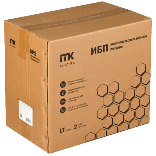 ELT-2000VA-1-L-S ITK ELECTRA LT ИБП 2кВА/1,6кВт 48VDC без АКБ USB Schuko