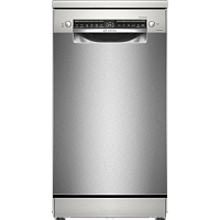 SPS4HMI64Q Отдельностоящая посудомоечная машина Bosch, 45 см, 10 комплектов, 10 программ, электронное управление, дисплей, отсрочка старта, уровень шума 46 дБ, энергоэффективность А+, цвет серебряный