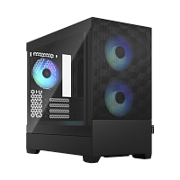 FD-C-POR1M-06 Корпус ПК без блока питания/ Case Fractal Design Pop Mini Air RGB TG Clear Tint, Mini-Tower, 3x120mm RGB, 2xUSB-A 3.2 mATX, mITX Black