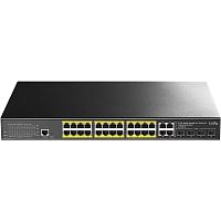 GS2028PS4-300W Коммутатор/ 24-Port Layer 2 Managed Gigabit PoE+ Switch with 4 Gigabit Combo Ports, 300W