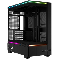 TL-M10VisionBlack Корпус без блока питания/ Case Thermalright M10 Vision, Mini-Tower, TG, LCD, ARGB, no fans, 2xUSB-A 3.0, 1xUSB Type-C, mATX, mITX Black