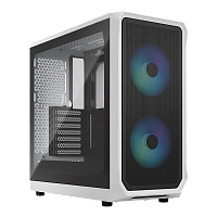 FD-C-FOC2A-04 Корпус ПК без блока питания/ Case Fractal Design Focus 2 RGB, Midi-Tower, 2x140mm RGB, 2xUSB-A 3.2 ATX, mATX, mITX White