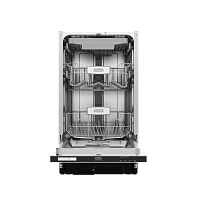 DDW08SSodalite Встраиваемая посудомоечная машина Delonghi/ Встраиваемая посудомоечная машина Delonghi, 45 см, 3 корзины, 10 комплектов, иверторный мотор, сенсорное управление, 9 программ, отсрочка, луч на полу, защита от протечек, конденсационная сушка