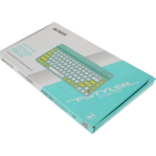FBK30AVOCADO Клавиатура A4Tech Fstyler FBK30 зеленый USB беспроводная BT/Radio slim Multimedia (FBK30 AVOCADO) фото 14