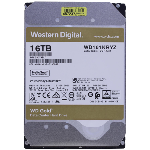 WD161KRYZ Жесткий диск/ HDD WD SATA3 16Tb Gold 7200 512mb 1 year warranty фото 2 WD161KRYZ Жесткий диск/ HDD WD SATA3 16Tb Gold 7200 512mb 1 year warranty фото 2