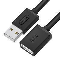 GCR-57651 GCR PRO Удлинитель 3.0m USB 2.0 AM/AF, черный, 28/24 AWG, медь, заземление, морозостойкий, GCR-57651