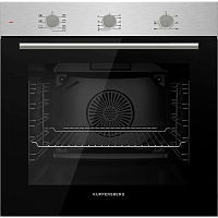 HO603BX Встраиваемый духовой шкаф KUPPERSBERG/ Встраиваемый духовой шкаф KUPPERSBERG, электрический, High-Tech, 60 см, объем 80 л, 8 режимов, поворотное управление, макс. Температура 275 градусов, дисплей, таймер, цвет нержавеющая сталь/черный