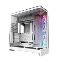 CM-H92FW-R1 Корпус без блока питания/ Case NZXT H9 Flow RGB (2025), Midi-Tower, TG, 3x140mm RGB + 1x120mm, 2xUSB-A 3.2 + 1xUSB-C 3.2, E-ATX, ATX, mATX, mITX White