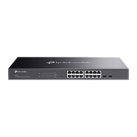 SG2218 Коммутатор/ Jetstream 16-port gigabit smart switch with 2-gigabit uplink ports, 16 10/100/1000Mbps RJ-45 ports, 2 1000Mbps SFP slots, abundant L2/L2+ features, rack-mountable, support Omada SDN mode and individual mode