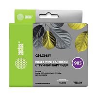 -/ Картридж струйный Cactus CS-LC985Y желтый (15мл) для Brother DCPJ315W/DCPJ515W/MFCJ265W