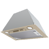 KHI6631RB Вытяжка Korting/ Полностью встраиваемая, в шкаф 60см, механическое управление, 3 режима, 650 м3/ч., алюминиевый жировой фильтр, LED лампы освещения, цвет - слоновая кость, кнопки и ободки ламп освещения - бронза