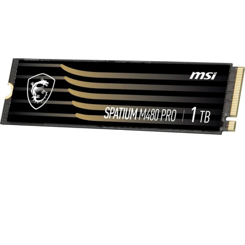 S78-440L1G0-P83 MSI SSD SPATIUM M480 Pro, 1000GB, M.2(22x80mm), NVMe, PCIe 4.0 x4, 3D TLC, R/W 7400/6000, IOPs 750 000/1 000 000, DRAM buffer 1024MB, TBW 700, DWPD 0.38 (5 лет) фото 2