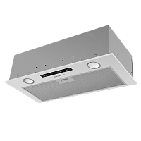 CrosbyLight5028White Встраиваемая вытяжка MAUNFELD/ Тип: полновстраиваемая, Цвет: белый, Управление: слайдерное, Ширина, мм: 498, Полная потребляемая мощность, Вт: 121, Количество скоростей: 3 Максимальная производительность, м3/ч: 850 Диаметр воздуховода