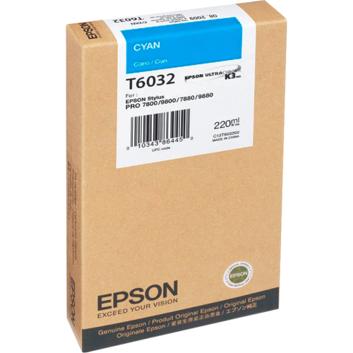 C13T603200 Картридж/ Epson I/C SP-7880/9880 220ml Cyan