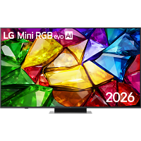 65MRGB86B6A.ARUG Телевизор ЖК 65'' LG/ 65", Ultra HD, MiniRGB LED, Precision Dimming Technology , Smart TV (WebOS 26), Wi-Fi 5, DVB-T2/C/S2, MR, 120Hz Native (VRR 144Hz), 2.0ch (20W), 3хHDMI, 1хUSB, 2 Pole, черный графит, 2026