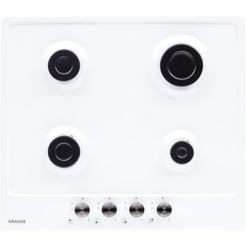 Встраиваемая варочная панель Graude/ Газ, 60 см, 4 конфорки, механическое управление, белый цвет фото 6
