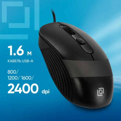 1869096 Мышь Oklick 310M черный/серый оптическая 2400dpi USB для ноутбука 4but (1869096) фото 2 1869096 Мышь Oklick 310M черный/серый оптическая 2400dpi USB для ноутбука 4but (1869096) фото 2