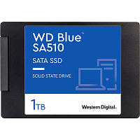 WDS250G3B0A Твердотельные накопители/ WD SSD Blue SA510, 250GB, 2.5" 7mm, SATA3, R/W 550/525MB/s, IOPs 95 000/81 000, TBW 100, DWPD 0.2 (12 мес.)