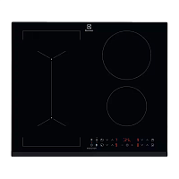 Встраиваемые индукционные панели ELECTROLUX/ индукционная варочная поверхность, цвет: Черный, сенсорное управление, 3-хступенчатая индикация остаточного тепла, акустический сигнал (вкл/выкл), автоматика закипания, блокировка панели управления, Таймер откл