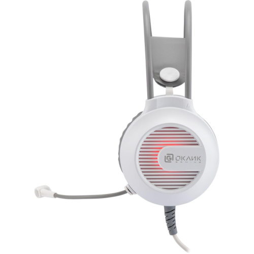 1796952 Наушники с микрофоном Oklick HS-L300G белый 2.2м мониторные оголовье (1796952) фото 2 1796952 Наушники с микрофоном Oklick HS-L300G белый 2.2м мониторные оголовье (1796952) фото 2