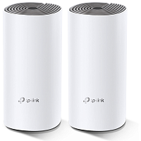 DecoE4(2-pack) Точка доступа/ AC1200 Whole-Home Mesh Wi-Fi System, Qualcomm CPU, 867Mbps at 5GHz+300Mbps at 2.4GHz, 210/100MbpsPorts, 2internalantennas, MU-MIMO