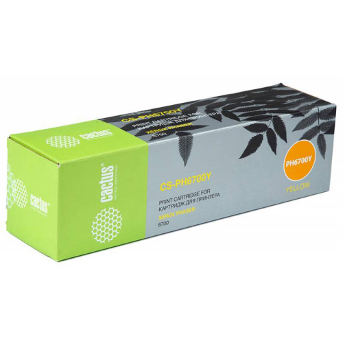-/ Картридж лазерный Cactus CS-PH6700Y 106R01525 желтый (12000стр.) для Xerox Phaser 6700