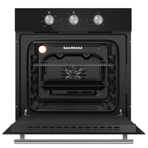 OEF606BK Шкаф духовой электрический HOMSair/ электрический, встраиваемый, механическое управление, 60 л., конвекция, гриль, таймер, черный фото 2