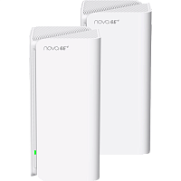 MX21Pro(2-pack) Точка доступа/ Tenda MX21 Pro (2-pack) Трехдиапазонная гигабитная Wi-Fi Mesh система AXE5700, 2,4/5/6 ГГц, до 5665 Мбит/с, 3x1Гбит/с, 7 встроенных антенн