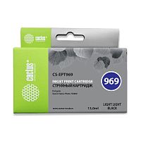 -/ Картридж струйный Cactus CS-EPT969 T0969 светло-серый (13мл) для Epson Stylus Photo R2880