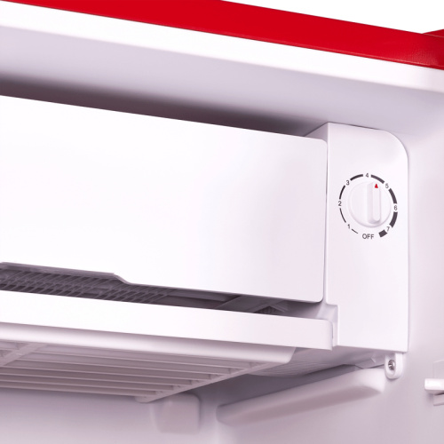 MFF83RR Холодильник MAUNFELD/ Холодильник MAUNFELD, ВхШхГ 831х474х447мм, объем 92 л, морозильная камера внутри, ретро стиль, механическое управление, ручная разморозка, энергоэффективность А+, цвет красный фото 8