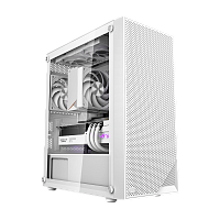 C3B310WH Корпус без блока питания/ Case PCCooler C3B310 WH, Mini-Tower, TG, Mesh, no fans, 2xUSB-A 2.0 + 1xUSB-A 3.0, mATX, mITX White