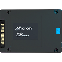 MTFDKCB1T9TDZ-1AZ1ZABYY Твердотельный накопитель/ Micron SSD 7400 PRO, 1920GB, U.3(2.5" 7mm), NVMe, PCIe 4.0 x4, 3D TLC, R/W 4400/2000MB/s, IOPs 420 000/85 000, TBW 3500, DWPD 1 (12 мес.)