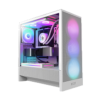 CC-H52FW-R1 Корпус ПК без блока питания/ Case NZXT H5 Flow RGB, Midi-Tower, TG, 4x120mm RGB, 1xUSB-A 3.2 + 1xUSB-C 3.2, E-ATX, ATX, mATX, mITX White