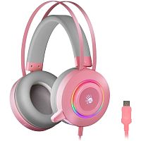 G521(PINK) Наушники с микрофоном A4Tech Bloody G521 розовый 2.3м мониторные USB оголовье (G521 ( PINK ))