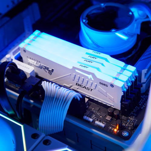 KF560C36BWEA-32 Память оперативная/ Kingston 32GB 6000MT/s DDR5 CL36 DIMM FURY Beast White RGB EXPO фото 8