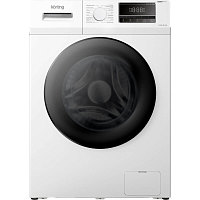 KWM45I144 Стиральная машина с паром KORTING/ Стиральная машина с паром KORTING, узкая, глубина 45 см, 1400 об/мин, сенсорное управление, LED дисплей, инверторный мотор, энергоэффективность А+++, цвет белый