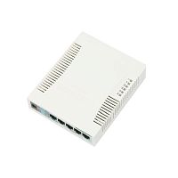 CSS106-1G-4P-1S Коммутатор/ RB260GSP 5x Gigabit PoE out Ethernet Smart Switch, SFP cage, plastic case, SwOS