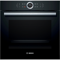 HBG675BB1 59.5x59.5x54.8 см, 71л, дисплей, 8 режимов, пиролиз, 4 стекла, черный