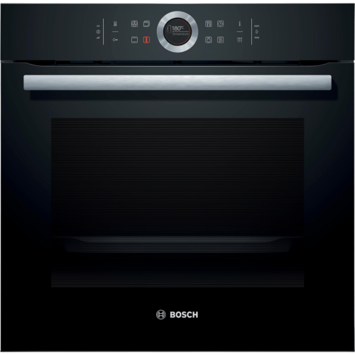 HBG675BB1 59.5x59.5x54.8 см, 71л, дисплей, 8 режимов, пиролиз, 4 стекла, черный
